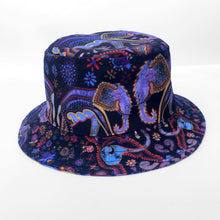 Load image into Gallery viewer, REVERSIBLE OPULENT PAILEY ELEPHANT BUCKET HAT
