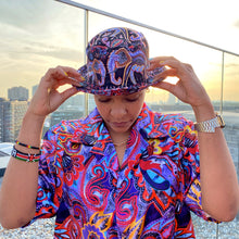 Load image into Gallery viewer, REVERSIBLE OPULENT PAILEY ELEPHANT BUCKET HAT
