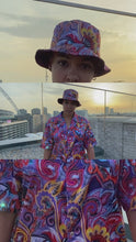 Load and play video in Gallery viewer, REVERSIBLE OPULENT PAILEY ELEPHANT BUCKET HAT
