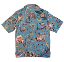 Load image into Gallery viewer, UNISEX - FORBIDDEN BERRY CAMP-COLLAR SHIRT IN AQUA
